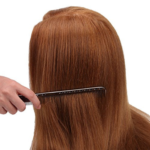 Coobbar 1pcs Anti-static Stainless Steel Hair Combs Hair Styling Hairdressing Barbers Combs (Black)