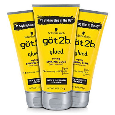 Got2b Glued Styling Spiking Hair Glue, 6 Ounce (Count of 3)