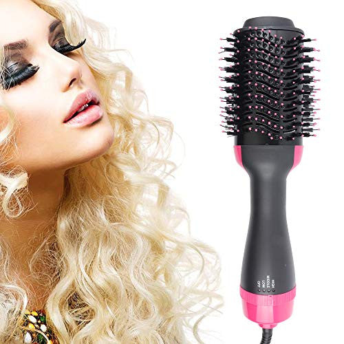 Vech Hair Dryer Brush and Hot Air Brush, Air Hair Brush 4 in 1 Electric One Step Hair Dryer Volumizer with Negative Ion Curling Dryer Brush Style, Hair Straightening Brush, Rotating Blow Dryer Brush