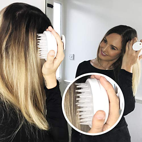 Brosse à shampoing, masseur vibrant pour cuir chevelu, épurateur électrique portatif pour cheveux doux