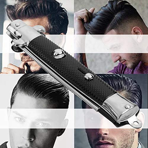 Hair Comb, Spring Pocket Oil Hair Comb Folding Looking Automatic Push Button Brush