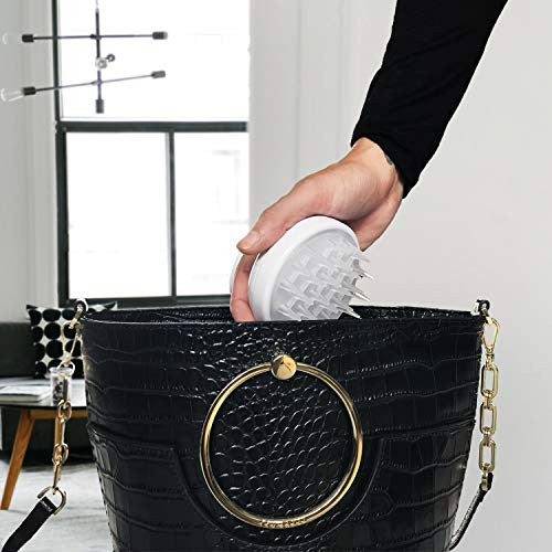 Brosse à shampoing, masseur vibrant pour cuir chevelu, épurateur électrique portatif pour cheveux doux