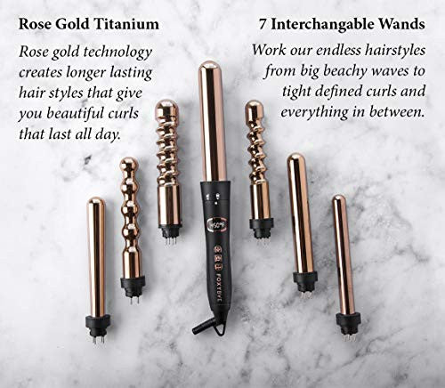 Rose gold titanium outlet curling wand