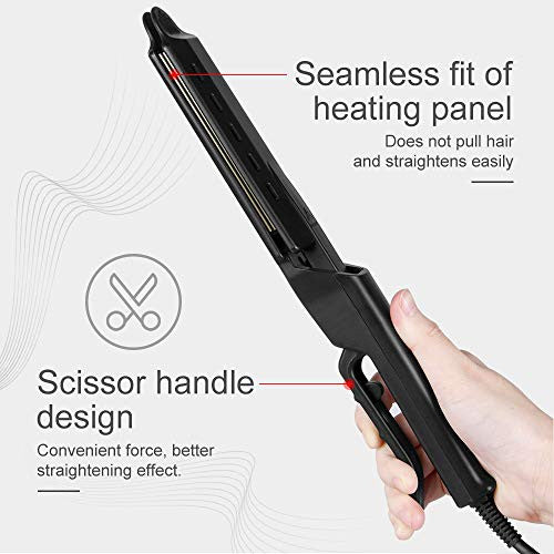 Hair Straightener Professional Glider Ceramic Tourmaline Ionic Flat Iron, Straightens & Curls with Four Adjustable Temperature,Hair Treatment Styling Tools,Wide Plate for All Hair Types,Frizz Free