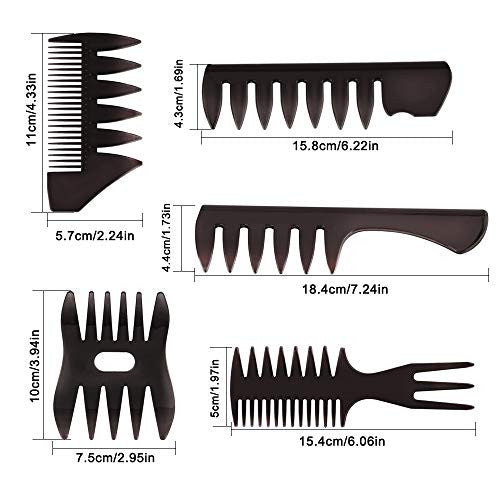 10 Pack Hair Comb Styling Set Barber Hairstylist Accessories,DanziX Professional Shaping Wet Pick Barber Brush Kit Wide Teeth Anti Static Double Sided Texturizing Hair Comb for Men Boys