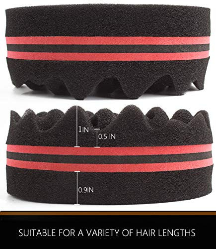 AIR TREE Big Holes Magic Twist Hair Brush,Curl Sponge for Natural Hair,Tornado Locking Afro Curling Coil Comb Two-Side Hair Care Styling Tool (1 Pack)