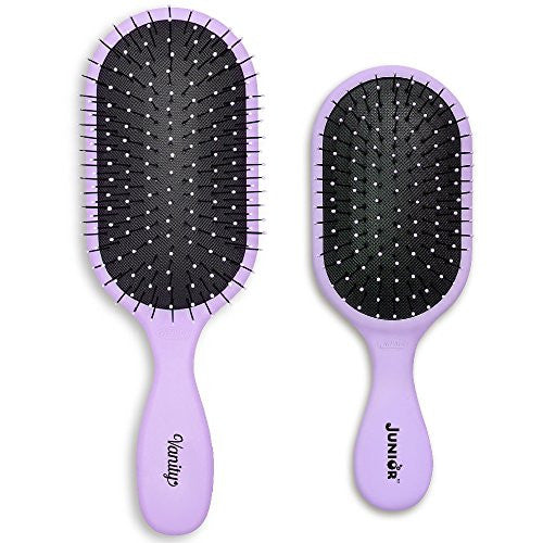 NuWay Vanity and Junior Pro 2-Piece Set. Hair Dryer Safe-Reduced Static (Purple)