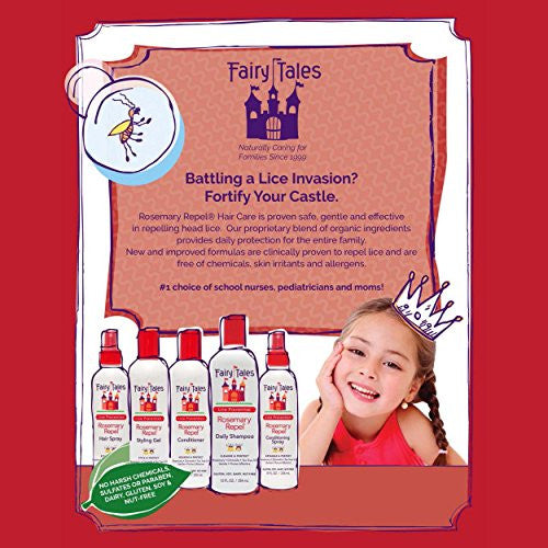 Fairy Tales Rosemary Repel Lice Shampoo - Daily Kids Shampoo (12 Fl Oz) & Conditioner (8 Fl Oz) Duo for Lice Prevention