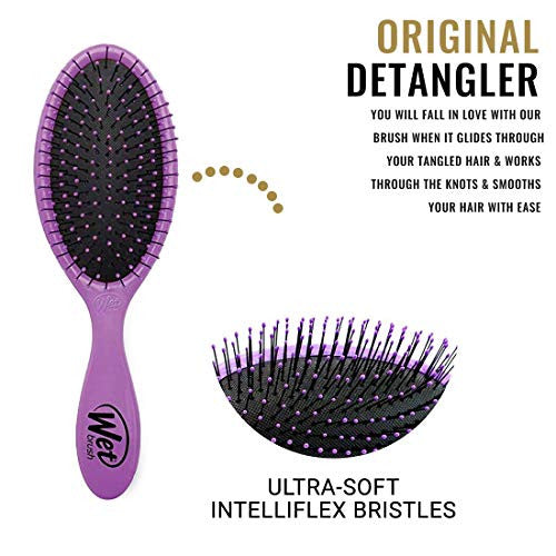 Wet Brush Original Detangler Hair Brush - Pink And Purple - Exclusive Ultra-soft IntelliFlex Bristles - Glide Through Tangles With Ease For All Hair Types - For Women, Men, Wet And Dry Hair-1600919890