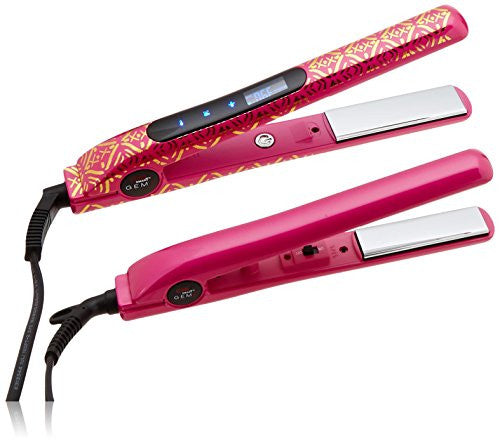 CHI Smart Gemz 丰盈锆钛金属玫瑰金箔 1 英寸卷发器，带 3/4 英寸旅行卷发器