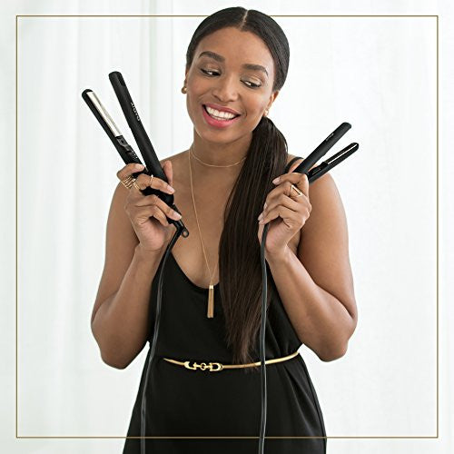 xtava Sleek and Shiny Flat Iron Toolkit (Set of 2 Flat Irons) - Full and Mini Flat Iron Gloss Factor Kit with 1 and ½ Inch Plates - Professional Titanium Hair Straightener for Salon Quality Styling