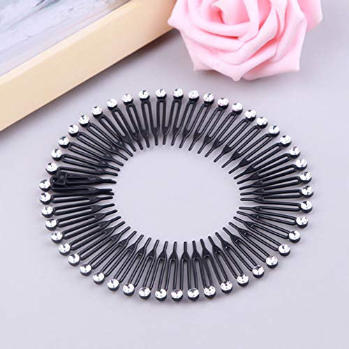 6 pièces extensible flexible peignes à cheveux bandeau dent bandeau mode féminine cercle extensible peigne flexible dents bandeau pinces à cheveux cerceau