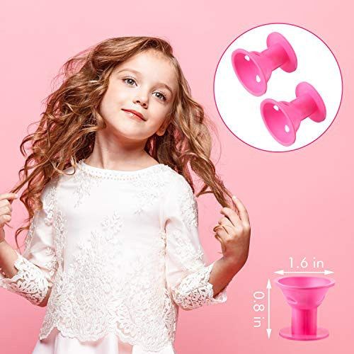 31 Pieces Small Silicone Hair Curlers Set, 30 Pack Magic Hair Rollers 1.6 Inch No Clip Silicone Curlers with a Black Storage Bag for Women and Kids (Small)