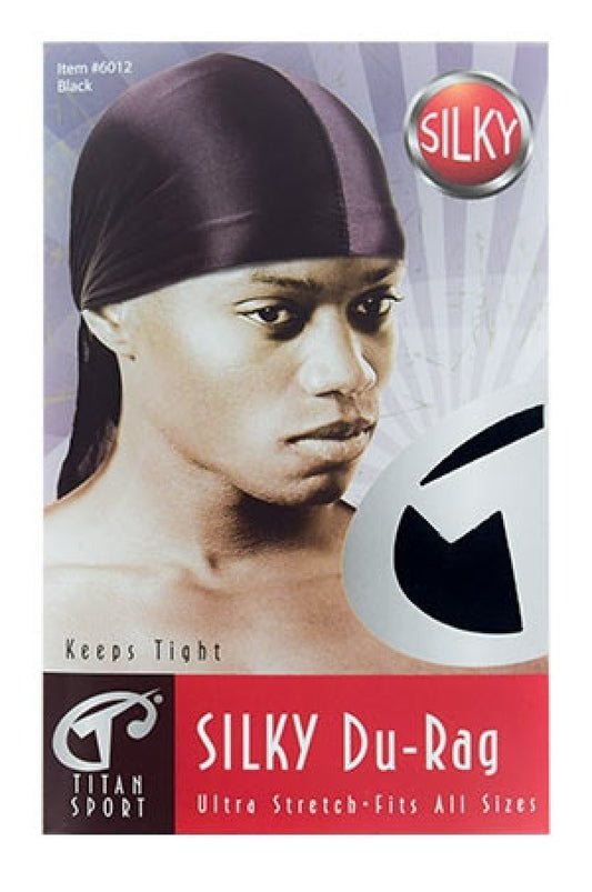 Titan6012 Silk DuRag Ultra Strech -Black (-dz)