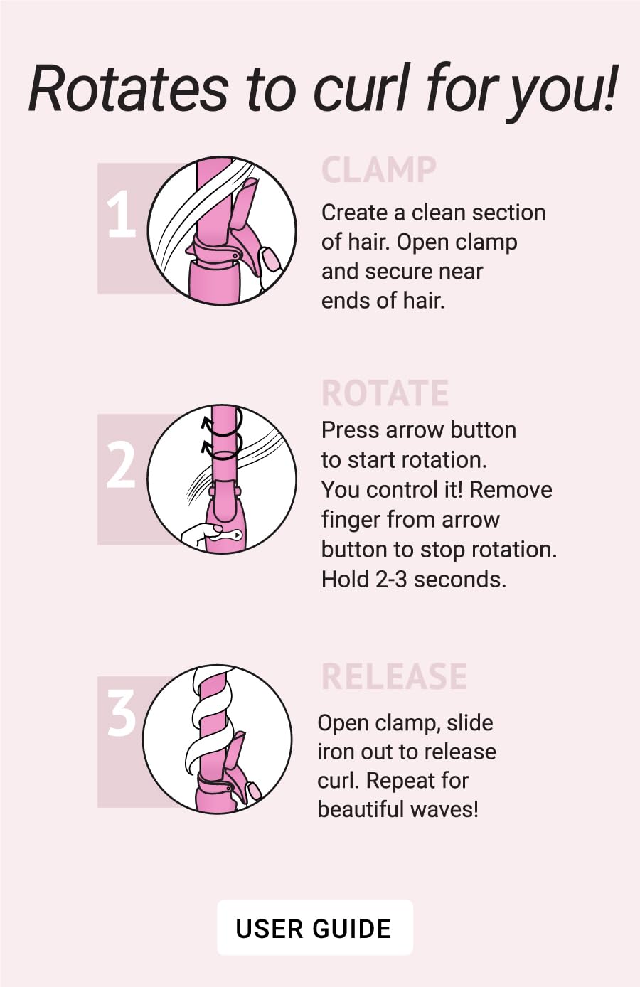 How to use outlet a rotating curling iron