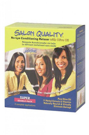 Sofn'free-2 Salon Quality No-Lye Relaxer Double Pack -Super