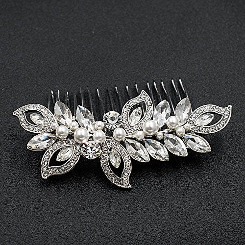 Strass cristal mariage mariée cheveux côté peigne femmes cheveux accessoires bijoux FA5093