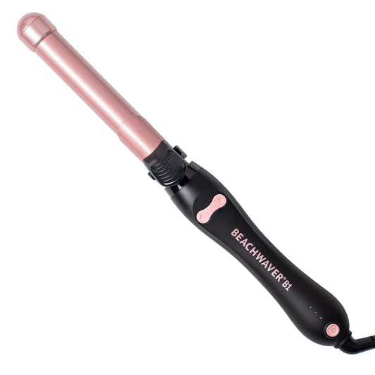 Fer à friser rotatif Beachwaver B1 en rose minuit | Baril de 1 pouce pour tous les types de cheveux | Fer à friser automatique | Baguette de curling facile à utiliser | Boucles et ondulations durables de qualité professionnelle | Double tension