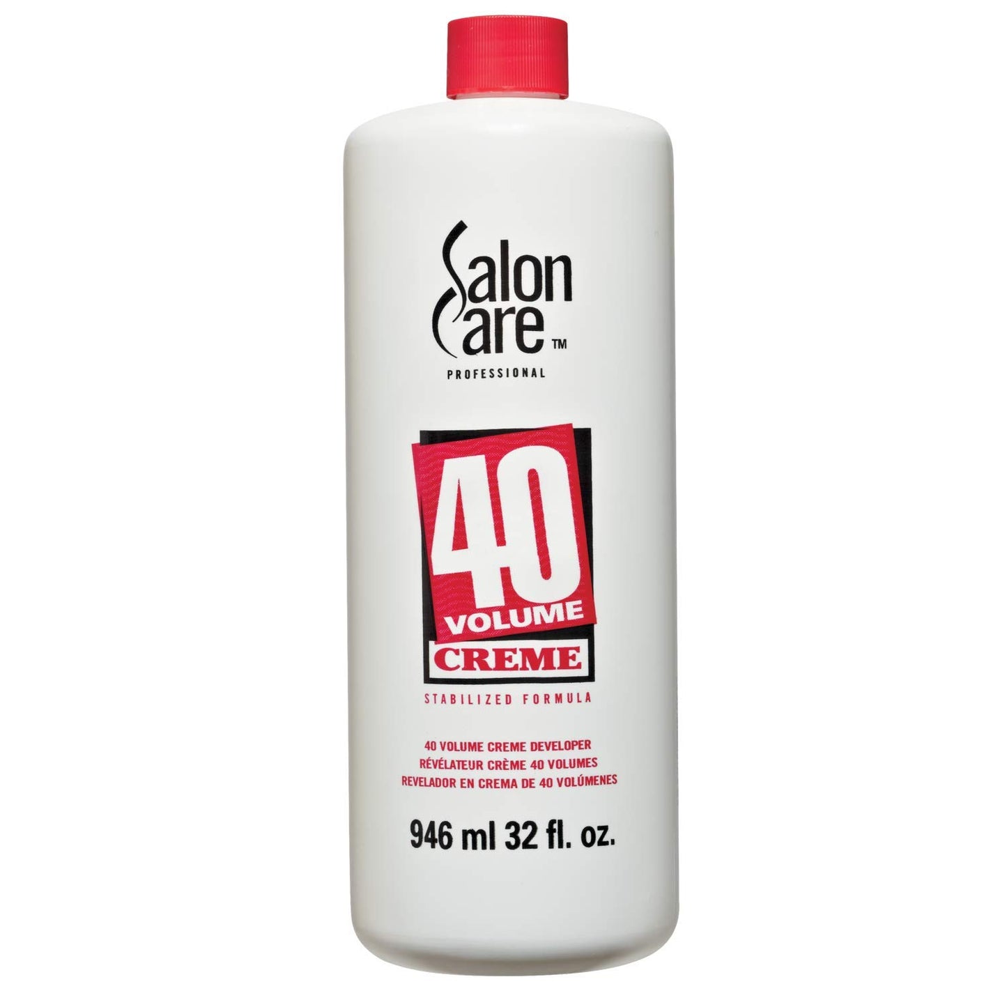 Salon Care 40 Volume Creme Developer, Strong Lift Formula, Easy to Handle Cream Consistency, Can Be Used as a Bleach Booster, 32 Ounce