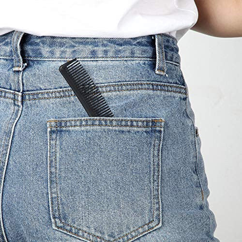 48 Pack Hair Comb Fine Cutting Comb Unbreakable Plastic Hairdressing Combs 6.9 Inch Carbon Fiber Barber Cutting Comb for Salon or Hotel Hair Care