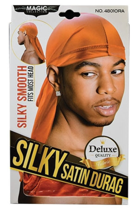 Magic Collection 4801ORA  Silky Satin Durag (Orange)-dz