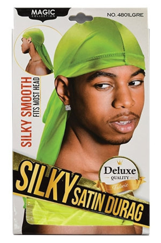 Magic Collection 4801LGRE Silky Satin Durag-Lime Green -dz