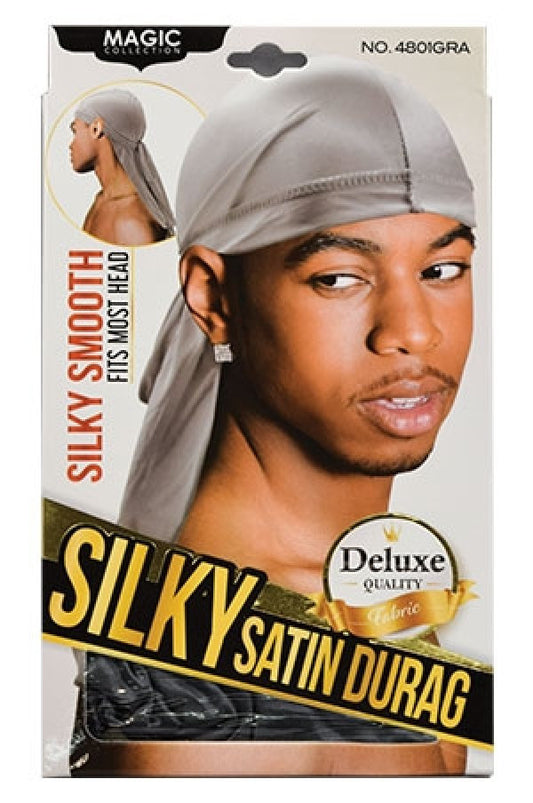 Magic Collection  4801GRA  Silky Satin Durag-Gray -dz