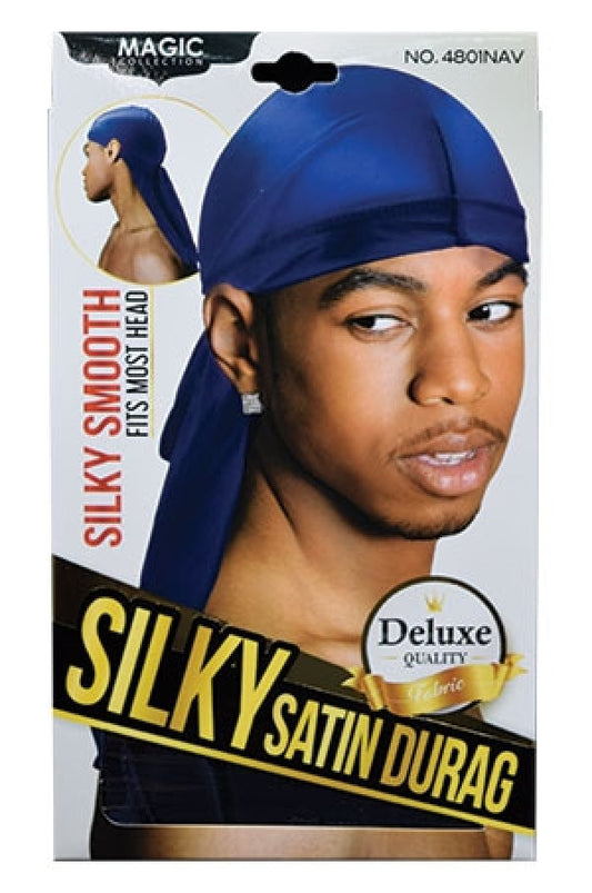 Magic Collection 4801NAV Magic Silky Satin Durag-Navy-dz