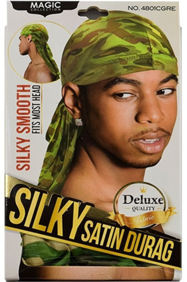 Magic Collection 4801 Silky Satin Durag XL -CAMO CGRN-DZ
