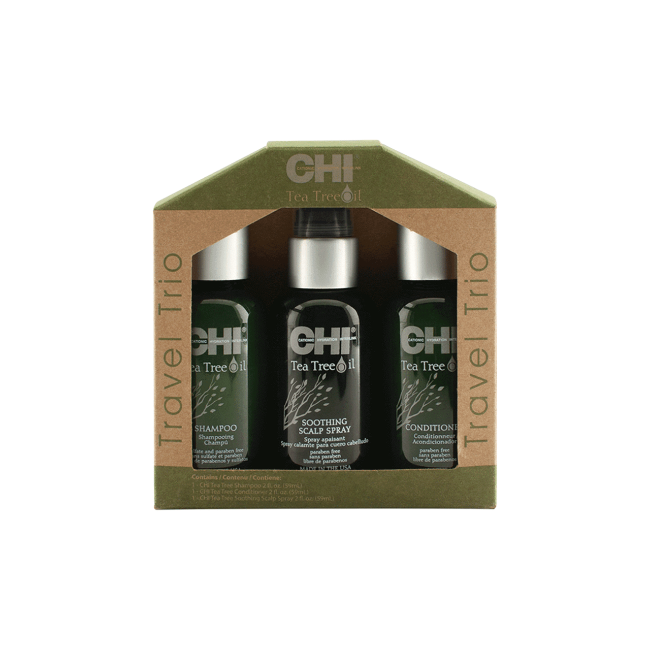 Farouk CHI Tea Tree Shampoo, Conditioner, Scalp Spray Trio 1 Kit