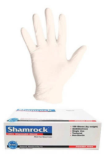 Shamrock- 60411 latex Disposal. Gloves