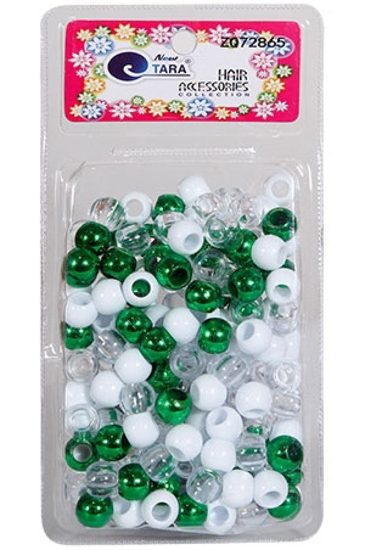 Tara Beads 72865 (L) L.Green/White/Clear Large Pack -pc