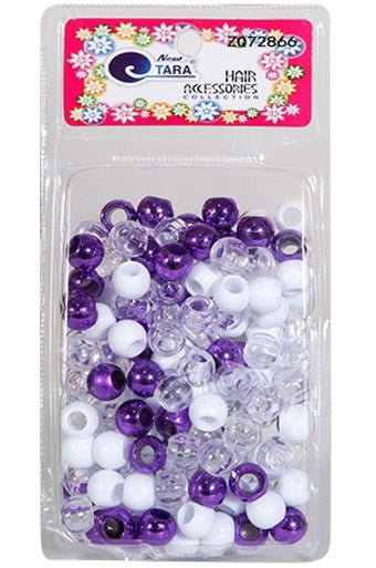 Tara Beads 72866 (L) Purple/White/Clear Large Pack -pc