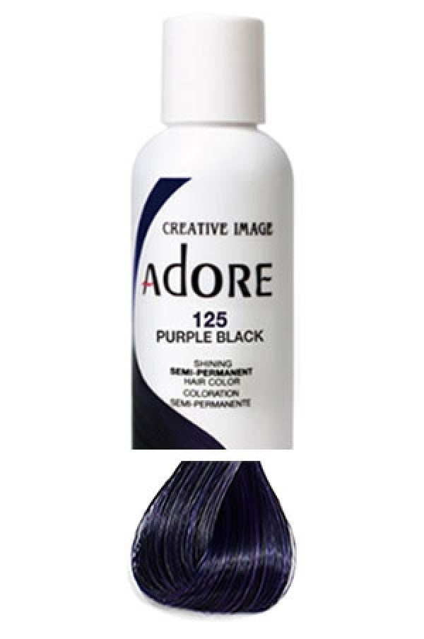 Adore-1 Semi Permanent Hair Color (4 oz)- 125 Purple Black