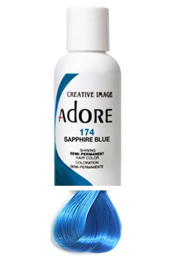 Adore-1 Semi Permanent Hair Color (4 oz)- 174 Sapphire Blue