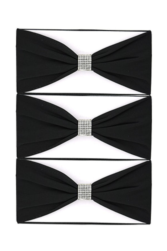 6693 Plain Head Band w/ Accessories (L) Black -dz