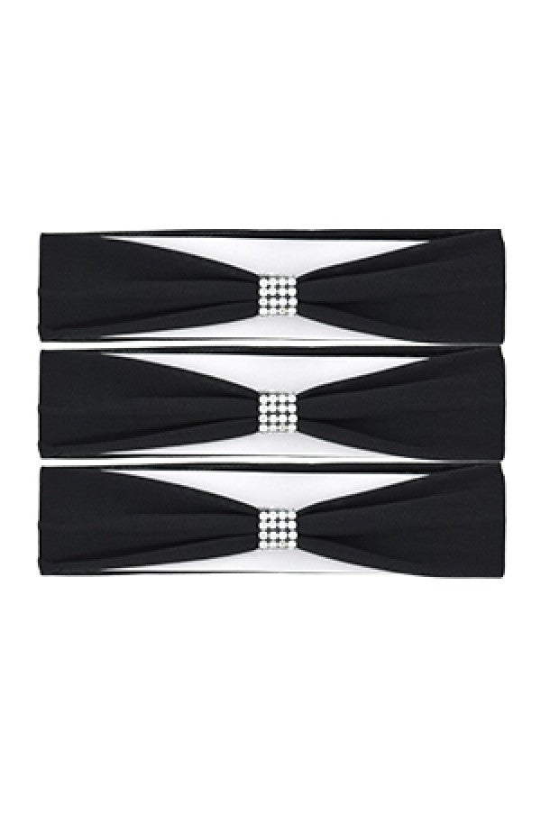 6697 Plain Head Band w/ Accessories (S) Black-dz