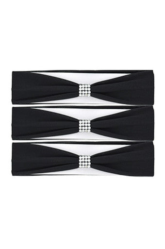 6697 Plain Head Band w/ Accessories (S) Black-dz