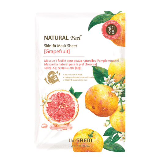 The Saem Natural Feel Sheet Mask - Grapefruit .71 oz.