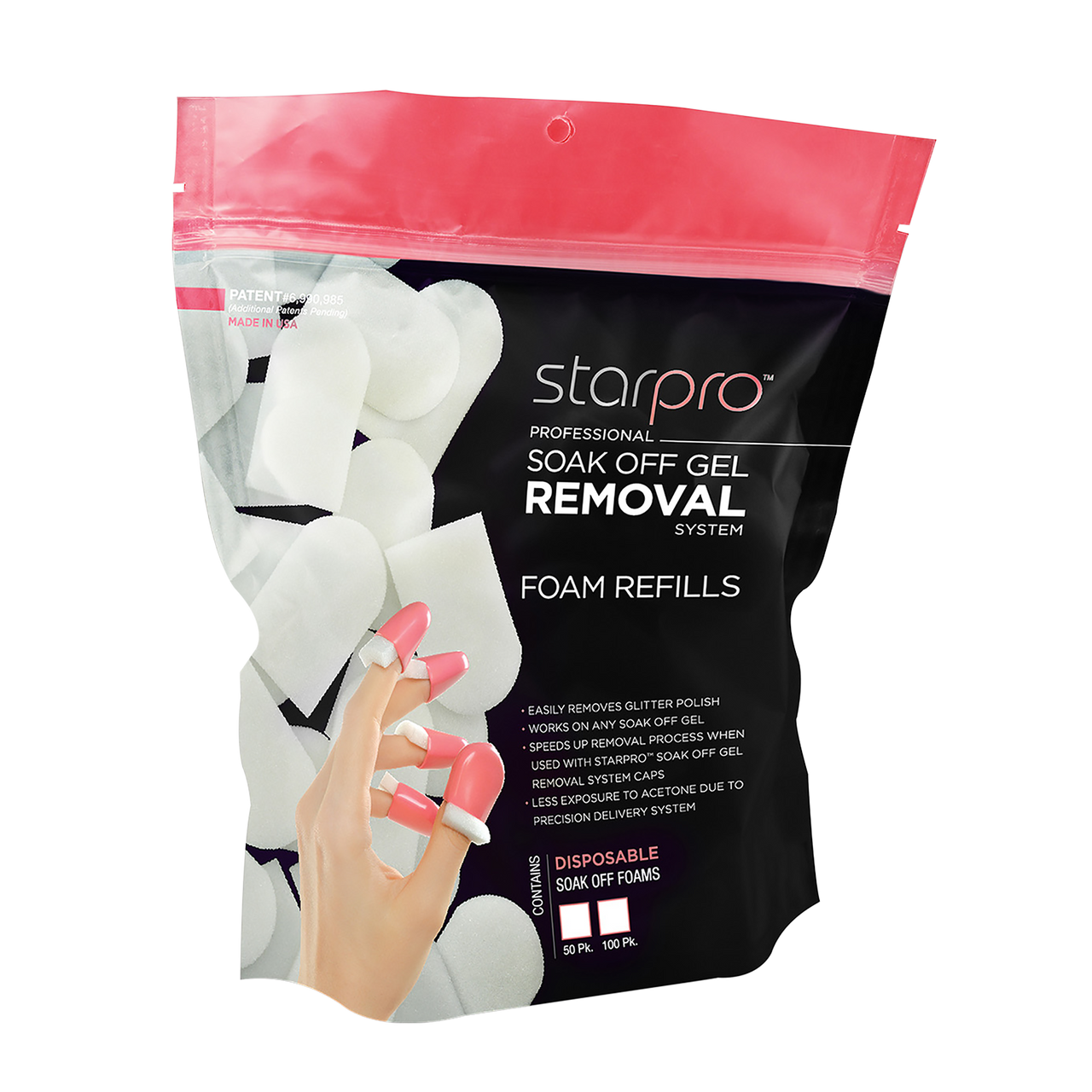 Cuccio  Cina Pro  Star Pro Star Nail Soak Off Gel Refill Removal Pads - 50 Count