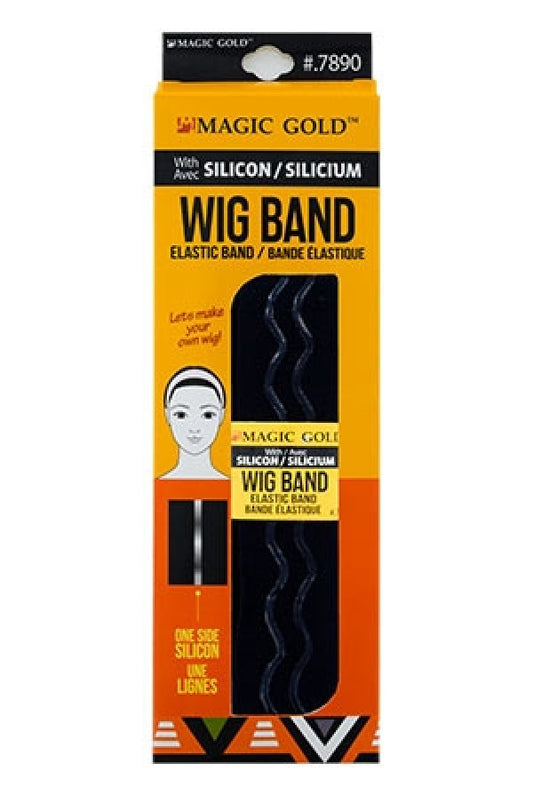 7890 Magic Gold Wig Band One Side Silicon -dz