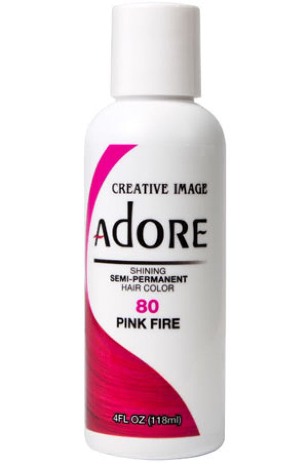Adore-1 Semi Permanent Hair Color (4 oz)- 80 Pink Fire