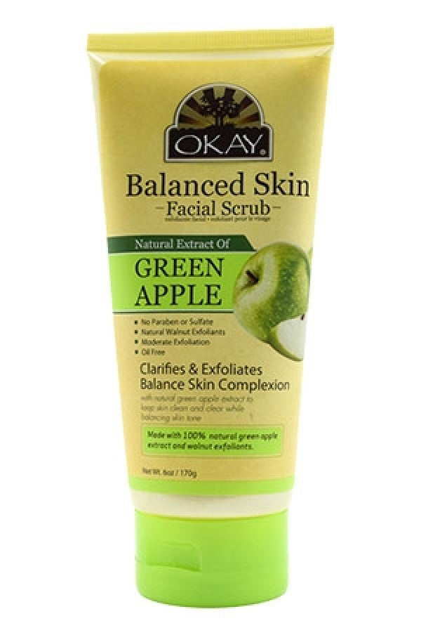 Okay-box 68 African Facial Scrub-Green Apple(6oz)