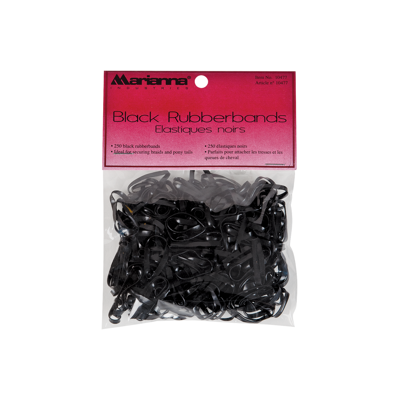 Marianna Rubber Bands, Black 250 Count