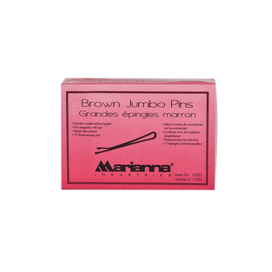Marianna Jumbo Brown Roller Pins 75 Count