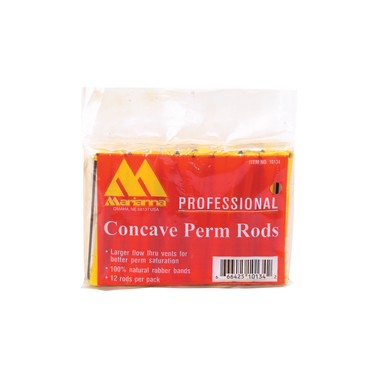 Marianna Long Concave Yellow 3/16" Perm Rods 12 Count