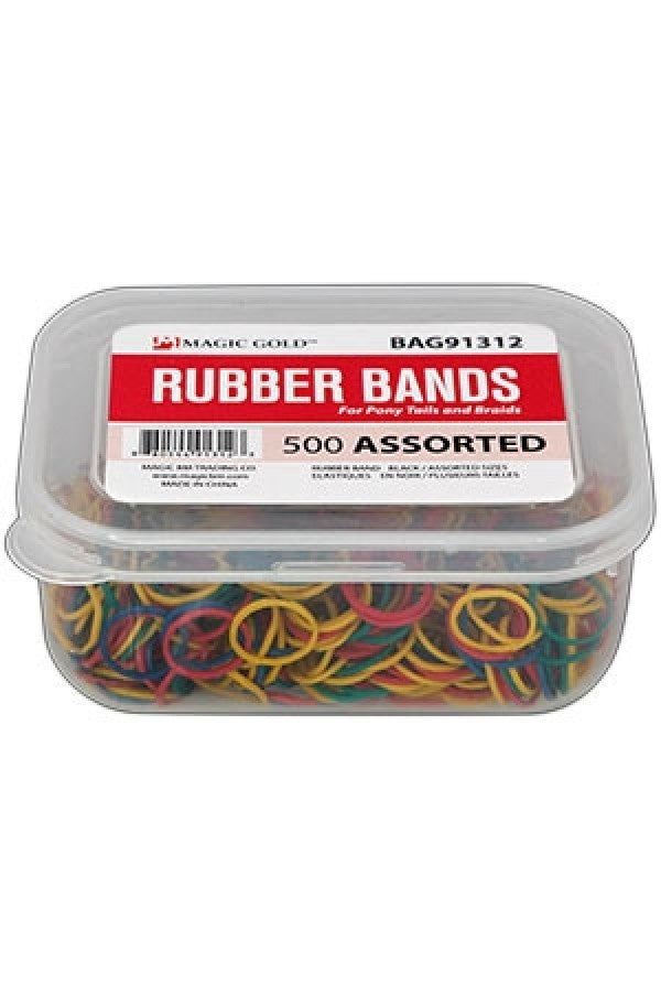 Magic Gold-1312 Rubber Band Assrt (500/Jar)-pc