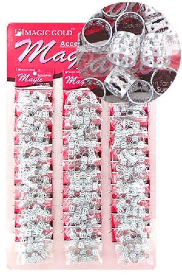 CX6193 Silver Hair & Nail Ring Bead (X.L) 36/pk-pk