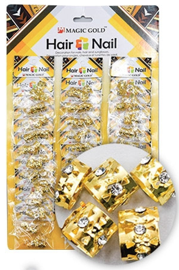 CX6699GD Gold Hair & Nail Ring Bead 36/cd-pk