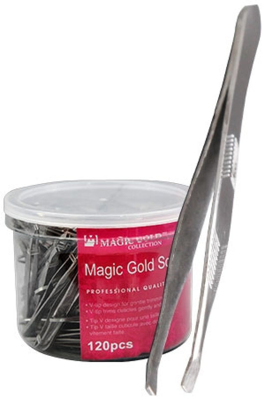 Magic Gold 90547  Square(Slant) Tip Tweezer (120pc/jar) -jar